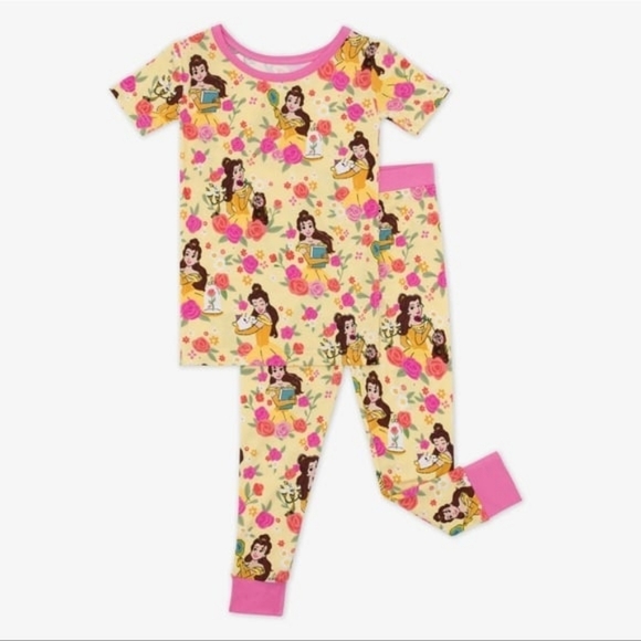 NIB Little Sleepies Disney Princess Belle Two-Piece Short Sleeve Pajamas 12-18 M - Picture 6 of 10